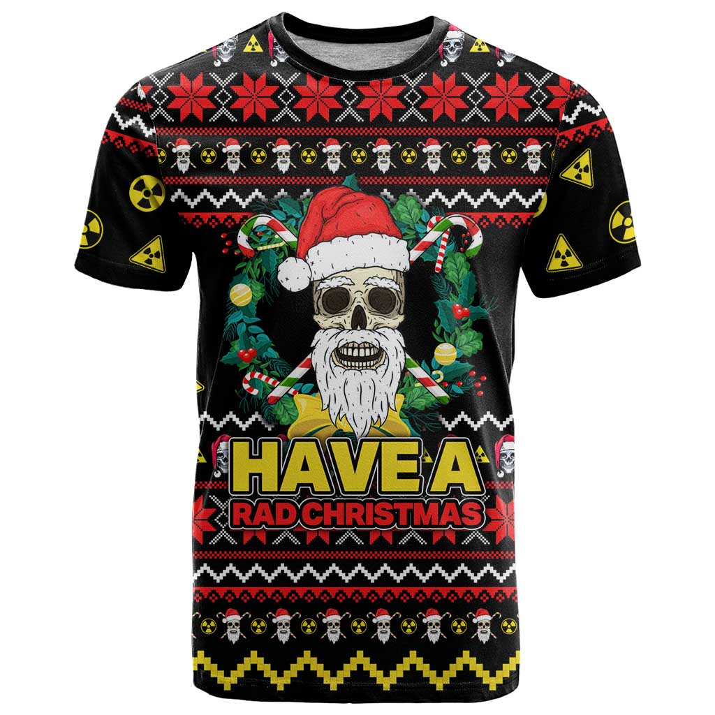 Skull Have A Rad Christmas T Shirt Xmas Holiday Patterns - Wonder Print Shop