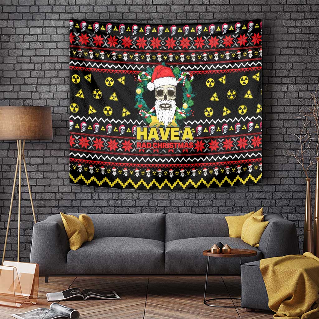Skull Have A Rad Christmas Tapestry Xmas Holiday Patterns - Wonder Print Shop