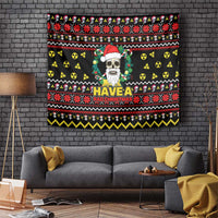Skull Have A Rad Christmas Tapestry Xmas Holiday Patterns - Wonder Print Shop