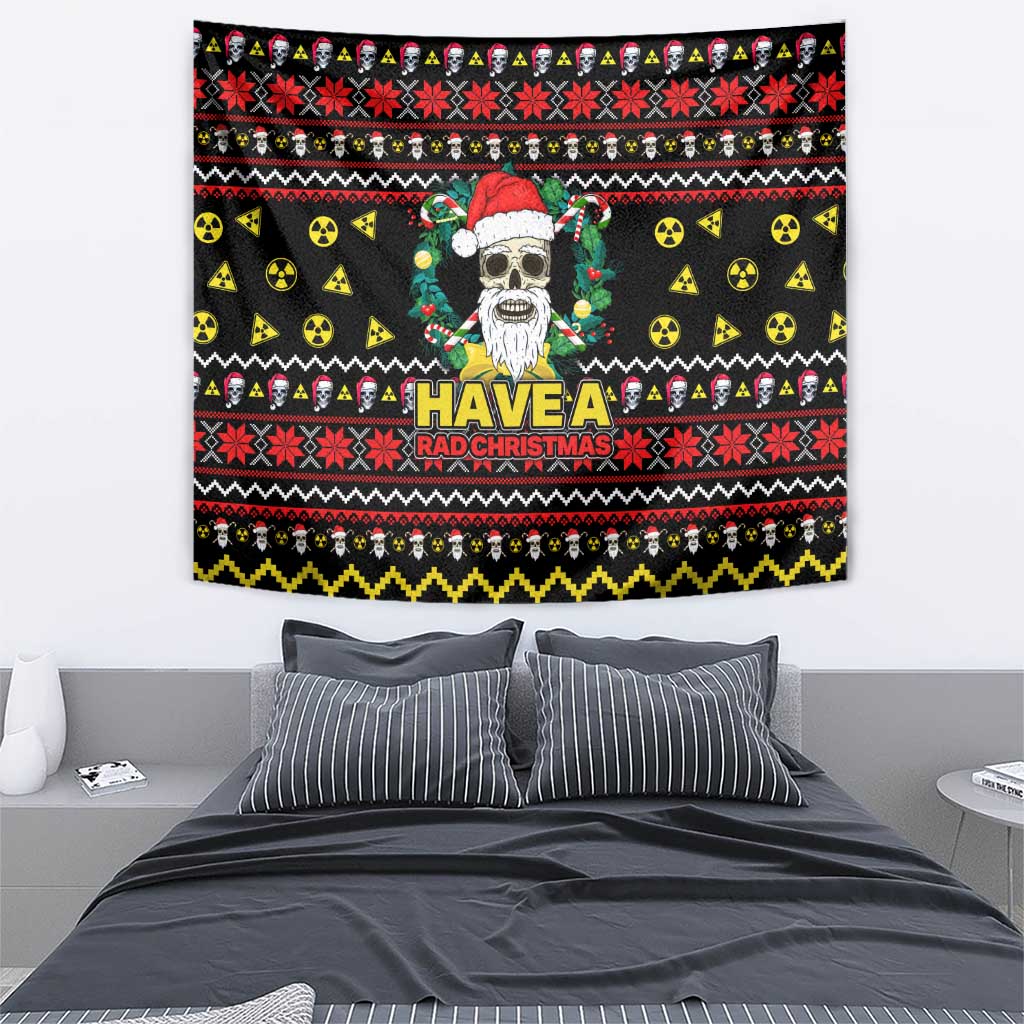 Skull Have A Rad Christmas Tapestry Xmas Holiday Patterns - Wonder Print Shop