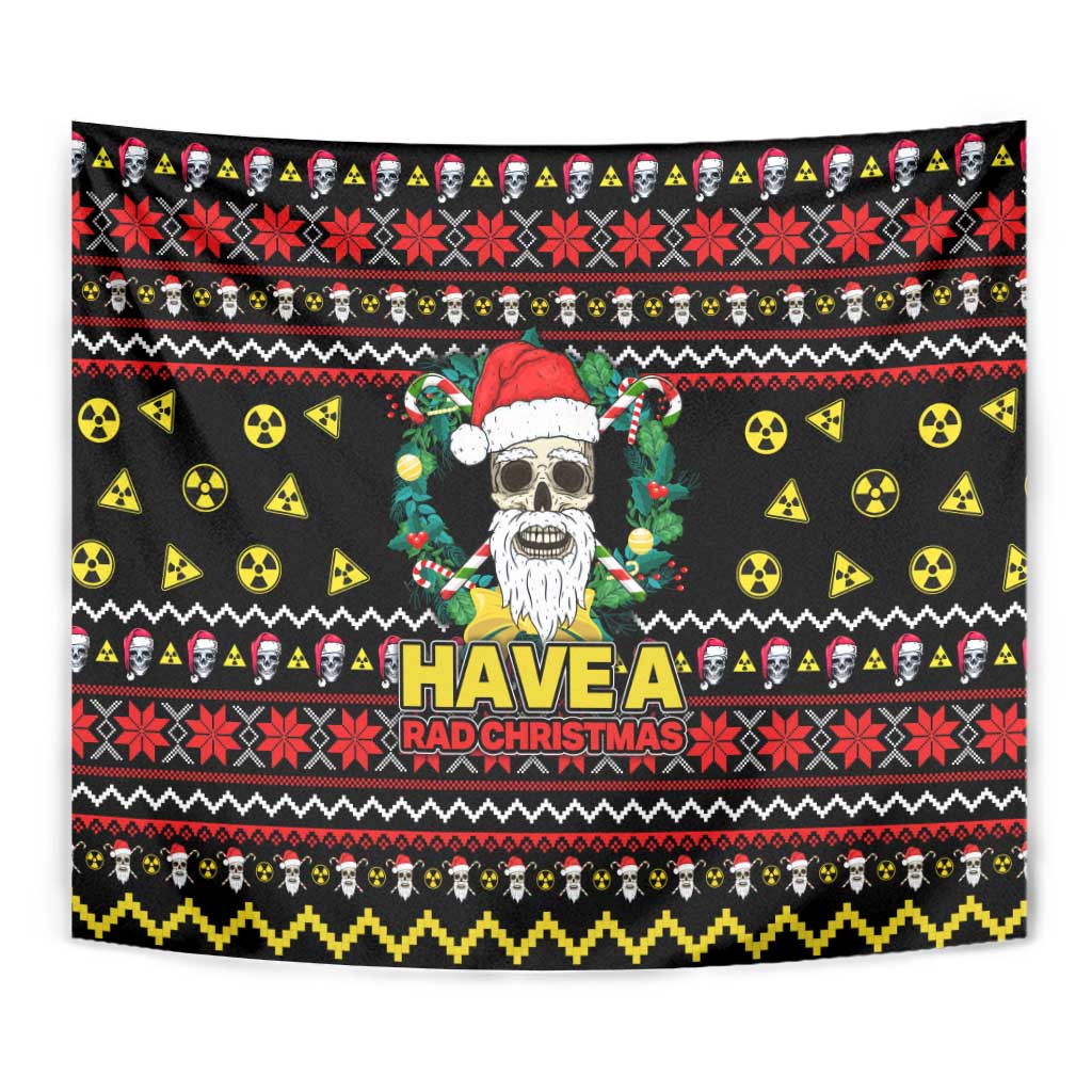 Skull Have A Rad Christmas Tapestry Xmas Holiday Patterns - Wonder Print Shop