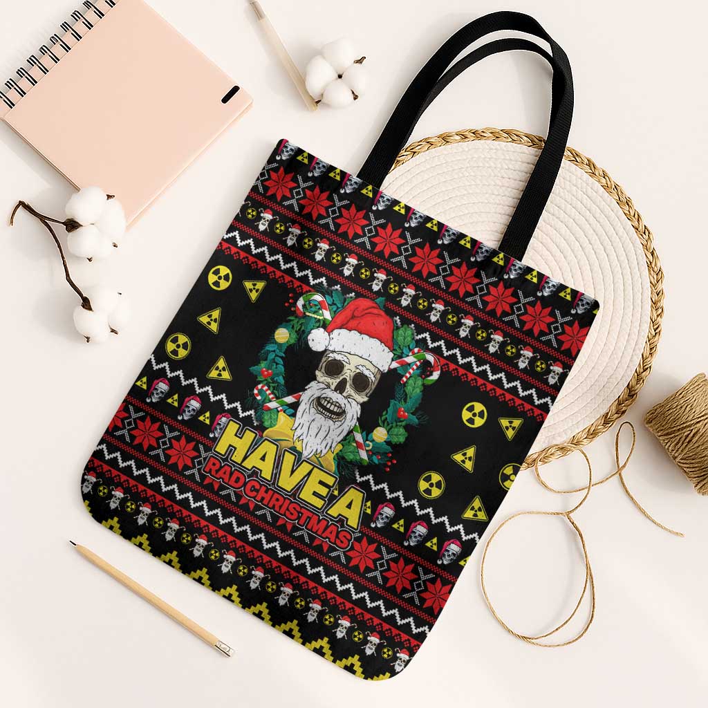 Skull Have A Rad Christmas Tote Bag Xmas Holiday Patterns - Wonder Print Shop