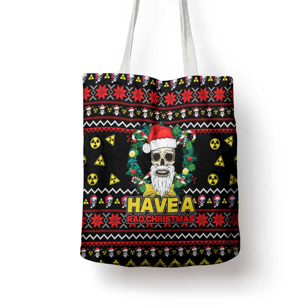 Skull Have A Rad Christmas Tote Bag Xmas Holiday Patterns - Wonder Print Shop