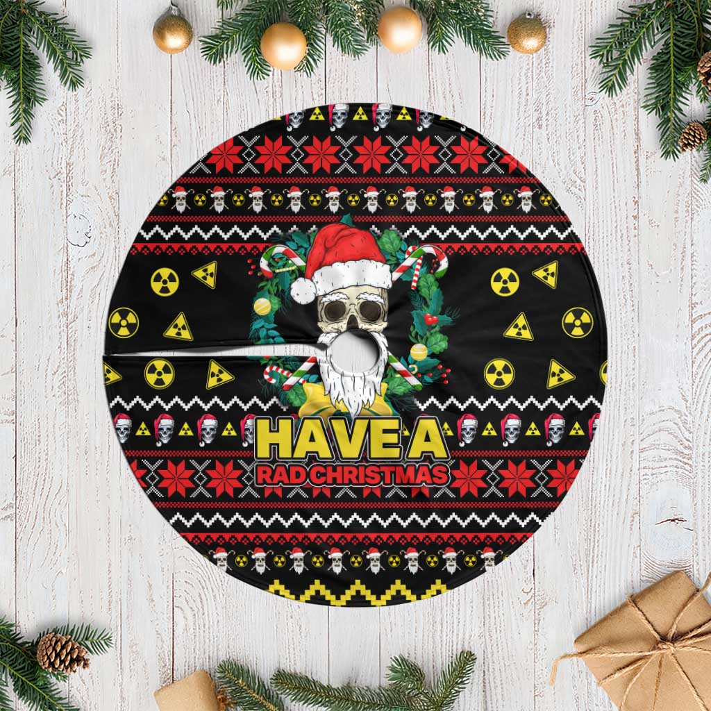 Skull Have A Rad Christmas Tree Skirt Xmas Holiday Patterns - Wonder Print Shop