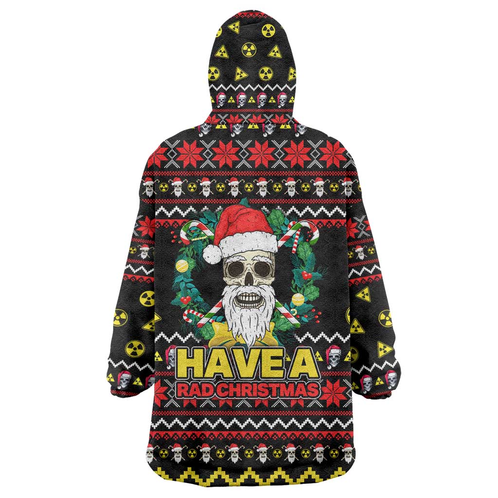 Skull Have A Rad Christmas Wearable Blanket Hoodie Xmas Holiday Patterns - Wonder Print Shop