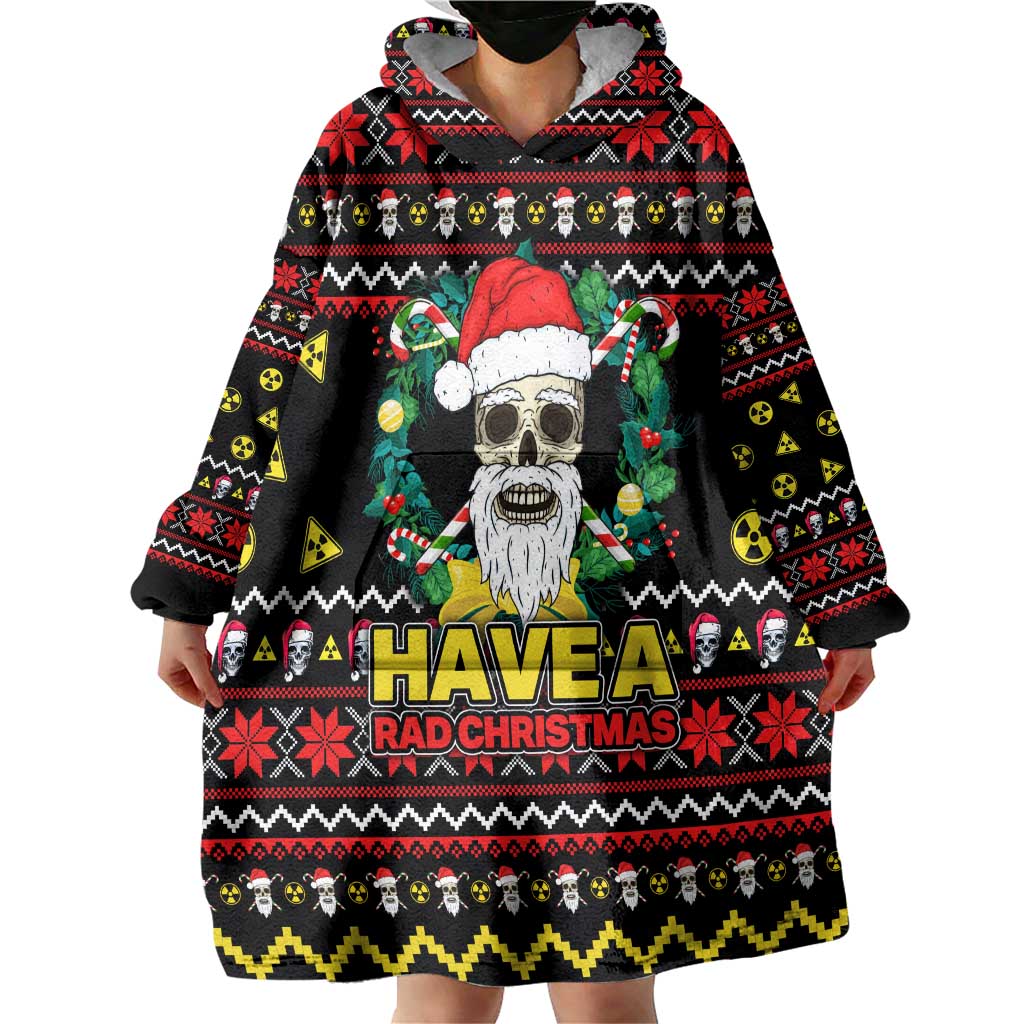 Skull Have A Rad Christmas Wearable Blanket Hoodie Xmas Holiday Patterns - Wonder Print Shop