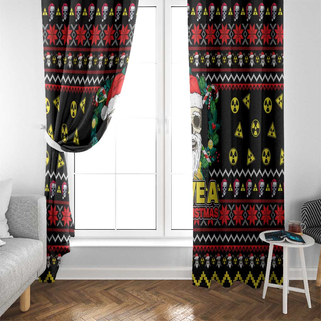 Skull Have A Rad Christmas Window Curtain Xmas Holiday Patterns - Wonder Print Shop