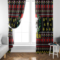 Skull Have A Rad Christmas Window Curtain Xmas Holiday Patterns - Wonder Print Shop