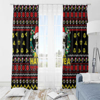 Skull Have A Rad Christmas Window Curtain Xmas Holiday Patterns - Wonder Print Shop