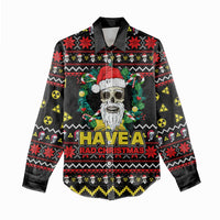 Skull Have A Rad Christmas Women Casual Shirt Xmas Holiday Patterns - Wonder Print Shop