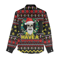 Skull Have A Rad Christmas Women Casual Shirt Xmas Holiday Patterns - Wonder Print Shop