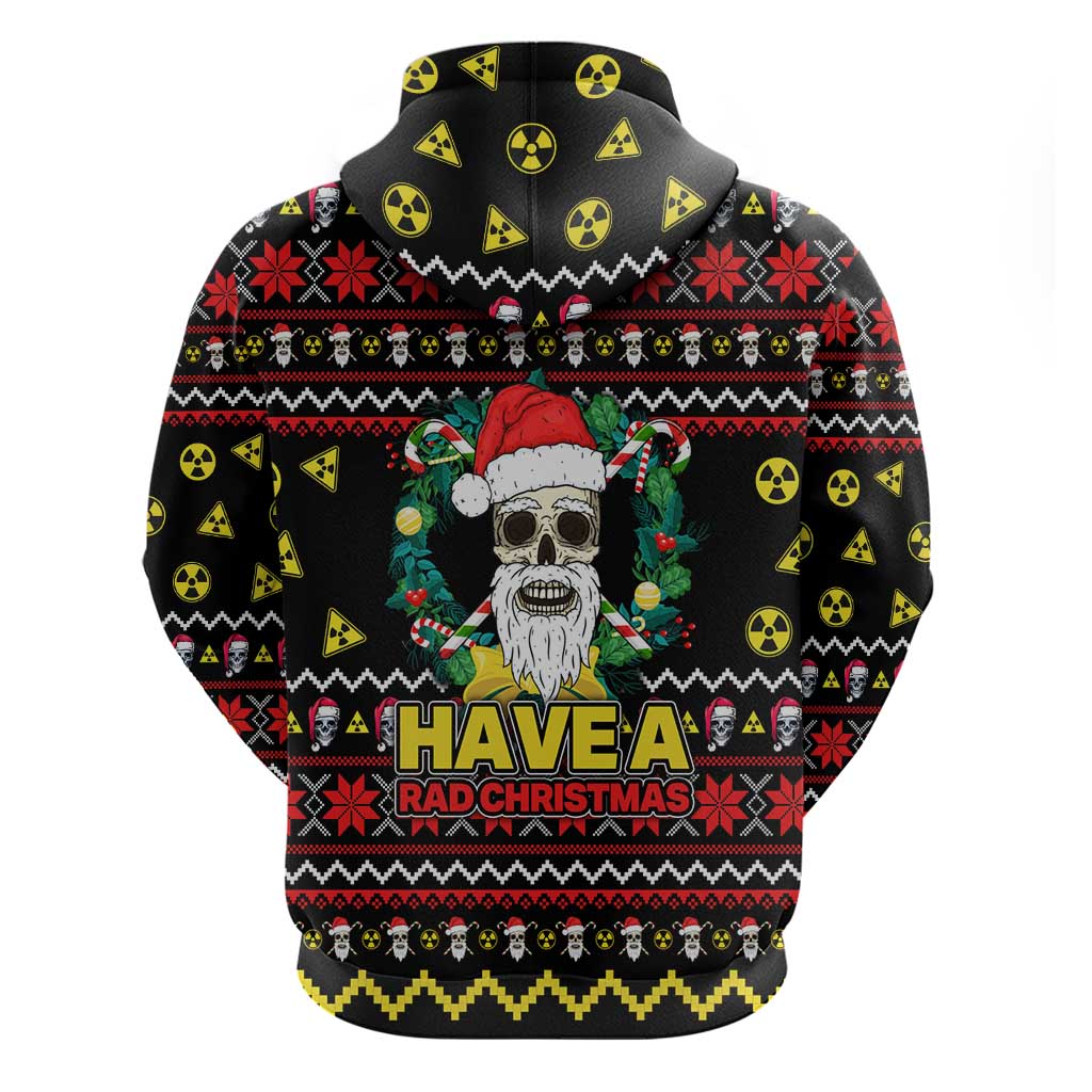 Skull Have A Rad Christmas Zip Hoodie Xmas Holiday Patterns - Wonder Print Shop