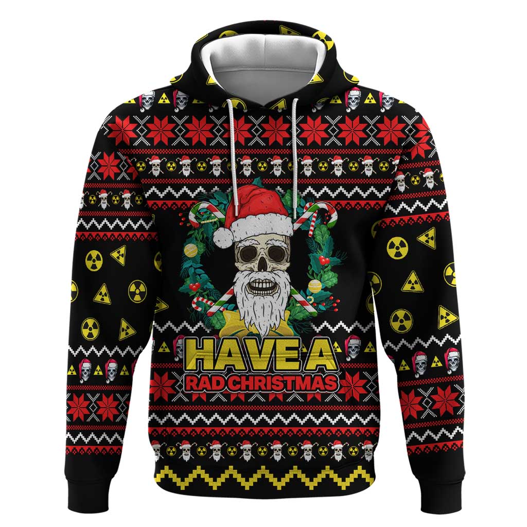 Skull Have A Rad Christmas Zip Hoodie Xmas Holiday Patterns - Wonder Print Shop