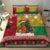 Guinea Bissau Christmas Bedding Set with Santa Penguin Christmas Tree and Red Green Yellow Snowflake - Wonder Print Shop