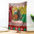 Guinea Bissau Christmas Blanket with Santa Penguin Christmas Tree and Red Green Yellow Snowflake - Wonder Print Shop