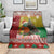 Guinea Bissau Christmas Blanket with Santa Penguin Christmas Tree and Red Green Yellow Snowflake - Wonder Print Shop