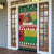 Guinea Bissau Christmas Door Cover with Santa Penguin Christmas Tree and Red Green Yellow Snowflake - Wonder Print Shop