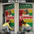 Guinea Bissau Christmas Door Cover with Santa Penguin Christmas Tree and Red Green Yellow Snowflake - Wonder Print Shop