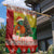 Guinea Bissau Christmas Garden Flag with Santa Penguin Christmas Tree and Red Green Yellow Snowflake - Wonder Print Shop