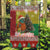 Guinea Bissau Christmas Garden Flag with Santa Penguin Christmas Tree and Red Green Yellow Snowflake - Wonder Print Shop