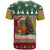 Guinea Bissau Christmas T Shirt with Santa Penguin Christmas Tree and Red Green Yellow Snowflake - Wonder Print Shop