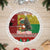 Guinea Bissau Christmas Tree Skirt with Santa Penguin Christmas Tree and Red Green Yellow Snowflake - Wonder Print Shop