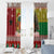 Guinea Bissau Christmas Window Curtain with Santa Penguin Christmas Tree and Red Green Yellow Snowflake - Wonder Print Shop