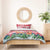 Guinea Bissau Christmas Bedding Set with Santa Sleigh Reindeer Forest and National Flag Design - Wonder Print Shop