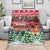Guinea Bissau Christmas Blanket with Santa Sleigh Reindeer Forest and National Flag Design - Wonder Print Shop