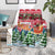 Guinea Bissau Christmas Blanket with Santa Sleigh Reindeer Forest and National Flag Design - Wonder Print Shop