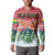 Guinea Bissau Christmas Button Sweatshirt with Santa Sleigh Reindeer Forest and National Flag Design - Wonder Print Shop