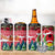 Guinea Bissau Christmas 4 in 1 Can Cooler Tumbler with Santa Sleigh Reindeer Forest and National Flag Design - Wonder Print Shop