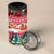 Guinea Bissau Christmas 4 in 1 Can Cooler Tumbler with Santa Sleigh Reindeer Forest and National Flag Design - Wonder Print Shop