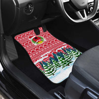 Guinea Bissau Christmas Car Mats with Santa Sleigh Reindeer Forest and National Flag Design - Wonder Print Shop