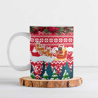 Guinea Bissau Christmas Ceramic Mug with Santa Sleigh Reindeer Forest and National Flag Design - Wonder Print Shop
