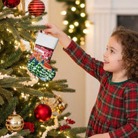Guinea Bissau Christmas Stocking with Santa Sleigh Reindeer Forest and National Flag Design - Wonder Print Shop