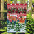 Guinea Bissau Christmas Garden Flag with Santa Sleigh Reindeer Forest and National Flag Design - Wonder Print Shop