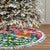 Guinea Bissau Christmas Tree Skirt with Santa Sleigh Reindeer Forest and National Flag Design - Wonder Print Shop