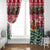 Guinea Bissau Christmas Window Curtain with Santa Sleigh Reindeer Forest and National Flag Design - Wonder Print Shop