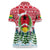 Guinea Bissau Christmas Women Polo Shirt with Santa Sleigh Reindeer Forest and National Flag Design - Wonder Print Shop