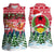 Guinea Bissau Christmas Women Sleeveless Polo Shirt with Santa Sleigh Reindeer Forest and National Flag Design - Wonder Print Shop