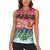 Guinea Bissau Christmas Women Sleeveless Polo Shirt with Santa Sleigh Reindeer Forest and National Flag Design - Wonder Print Shop