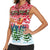 Guinea Bissau Christmas Women Sleeveless Polo Shirt with Santa Sleigh Reindeer Forest and National Flag Design - Wonder Print Shop