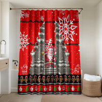 Indonesia Christmas Bathroom Set with Santa Temple Snowflakes and Red Candy Cane Pattern - Wonder Print Shop
