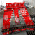 Indonesia Christmas Bedding Set with Santa Temple Snowflakes and Red Candy Cane Pattern - Wonder Print Shop