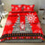 Indonesia Christmas Bedding Set with Santa Temple Snowflakes and Red Candy Cane Pattern - Wonder Print Shop