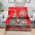 Indonesia Christmas Blanket with Santa Temple Snowflakes and Red Candy Cane Pattern - Wonder Print Shop