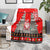 Indonesia Christmas Blanket with Santa Temple Snowflakes and Red Candy Cane Pattern - Wonder Print Shop