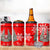 Indonesia Christmas 4 in 1 Can Cooler Tumbler with Santa Temple Snowflakes and Red Candy Cane Pattern - Wonder Print Shop