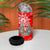 Indonesia Christmas 4 in 1 Can Cooler Tumbler with Santa Temple Snowflakes and Red Candy Cane Pattern - Wonder Print Shop